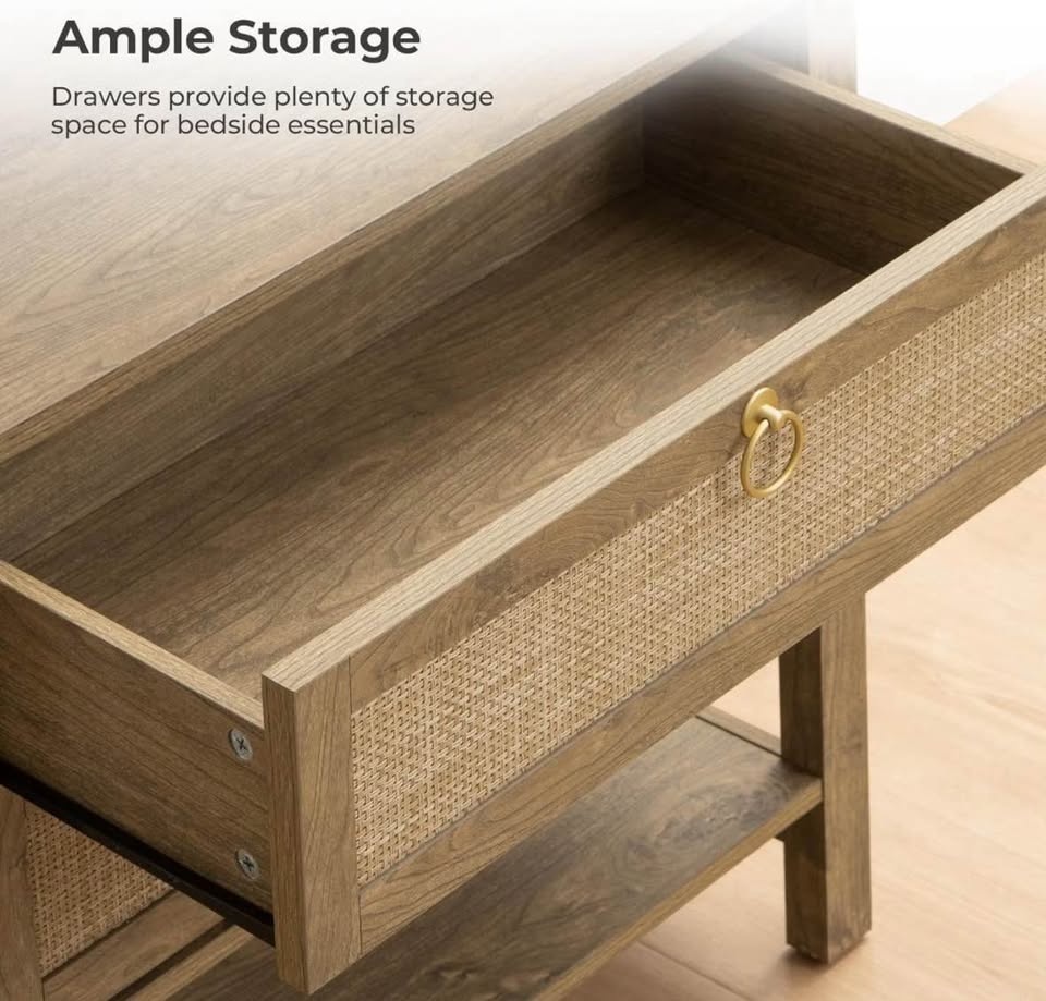 Wood Side Table Set (2) - Brand New - photo 3