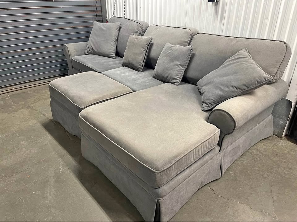 (DELIVERY AVAILABLE) Dark Gray Sectional couch