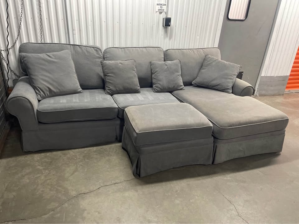 (DELIVERY AVAILABLE) Dark Gray Sectional couch - photo 5