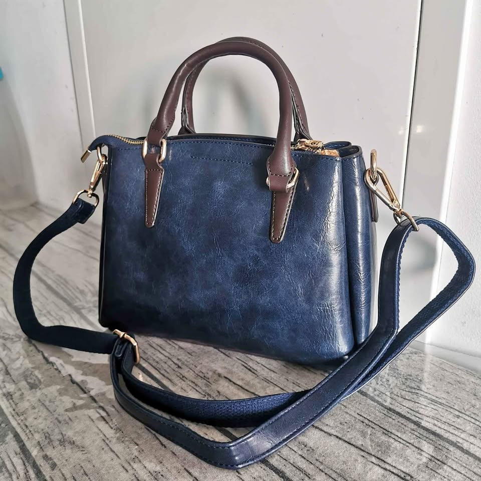 Brand New Leather Bag for Women - Navy Blue