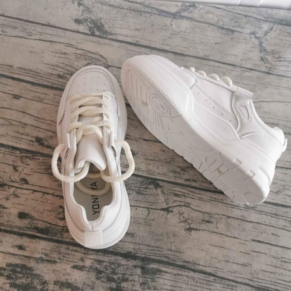 Brand New Leather Platform Sneakers - size 8 - photo 3