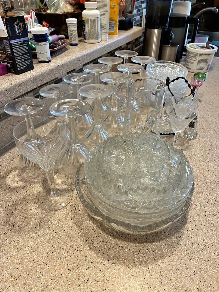 Vintage Crystal and Cut Glass