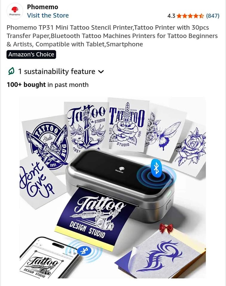 Mini Wireless Tattoo Transfer Printer - New