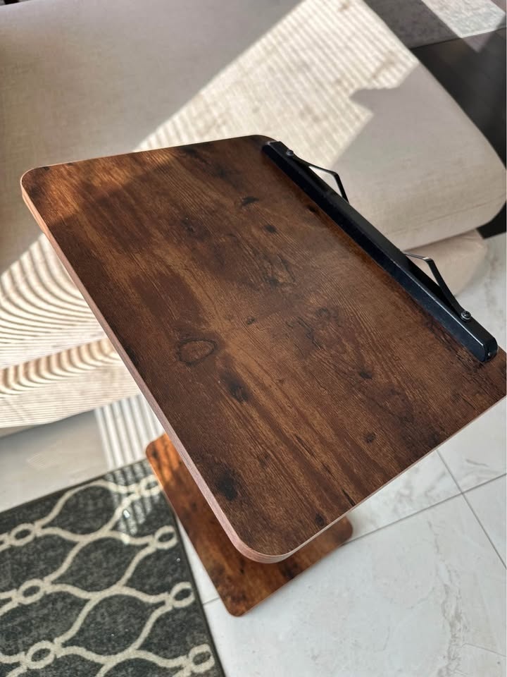 Brown Side Table - Adjustable Height & Tilt - photo 2