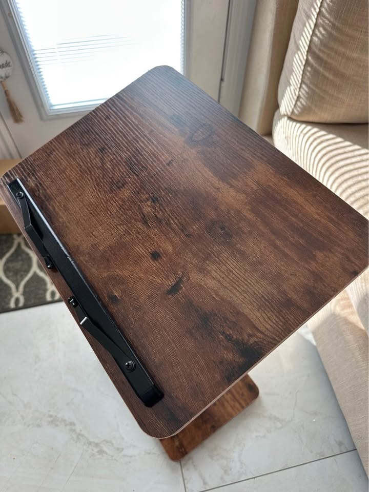 Brown Side Table - Adjustable Height & Tilt - photo 3