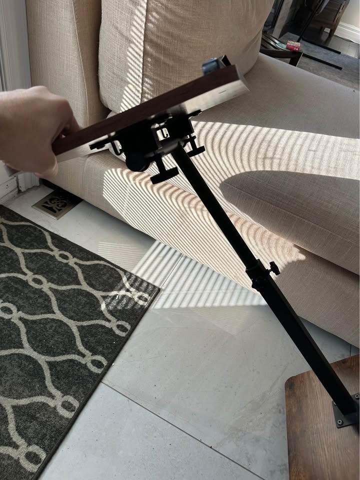 Brown Side Table - Adjustable Height & Tilt - photo 4