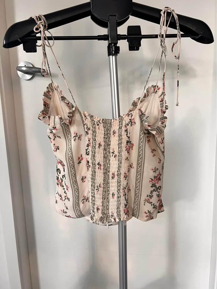 Reformation Cream Floral Camisole Top - photo 2