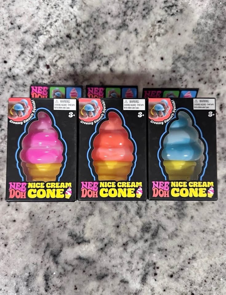 NeeDoh Nice Cream Cone Squishy Toy NEW - Stress Relief