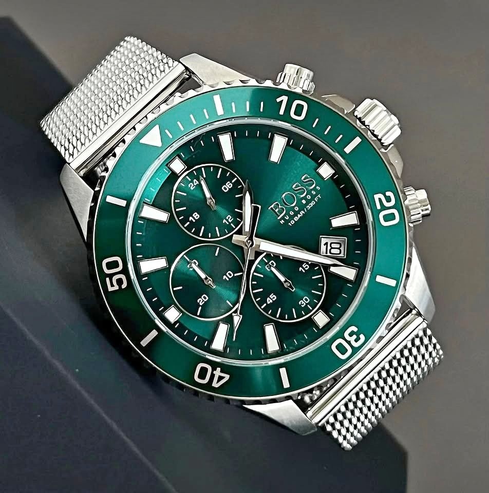 Hugo Boss Men’s Admiral Green Face Watch NEW