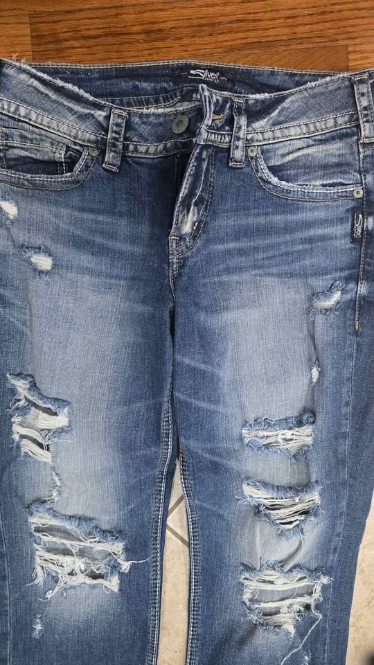 Silver Jeans Ripped Distressed Raw Hem W39/L25 - photo 5