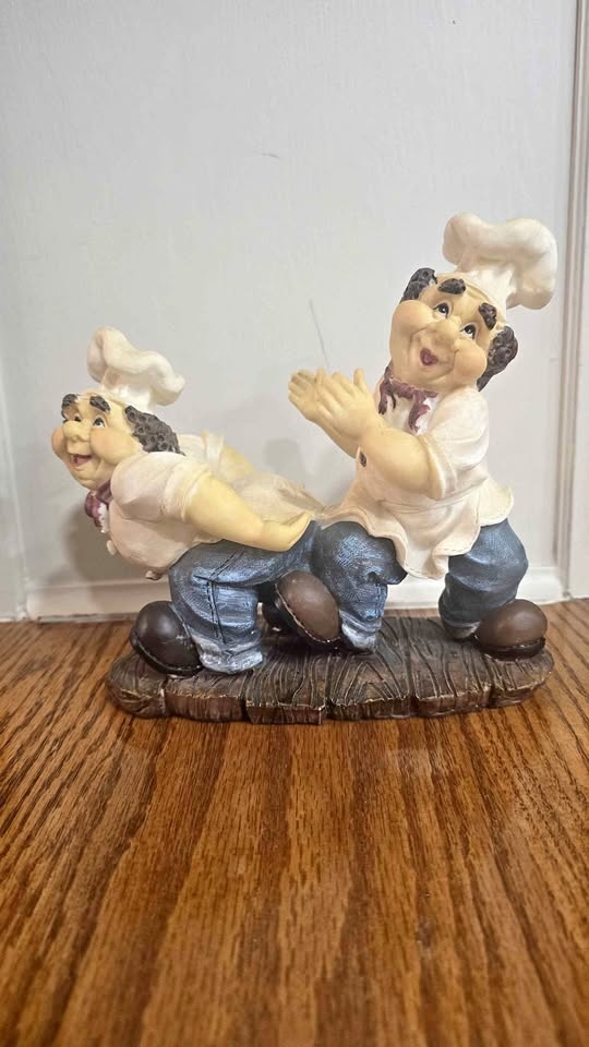 Two Happy Chef Figurine