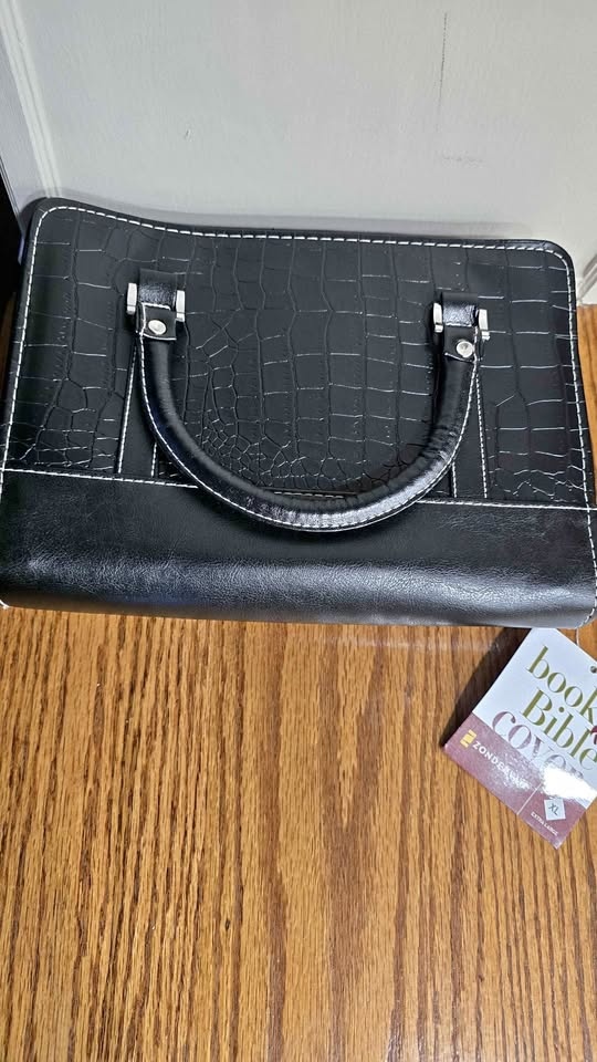Zondervan XL Black Reptile Bible Book Cover