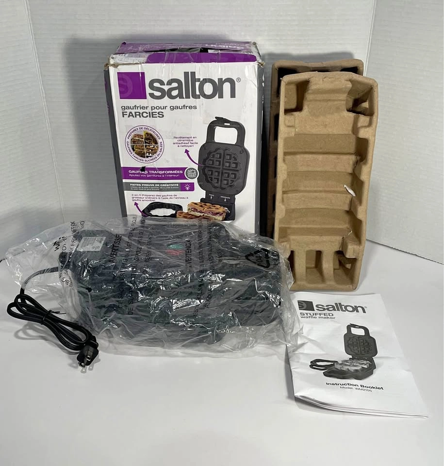 Salton STUFFED Waffle Maker - New - 2-inch Waffles