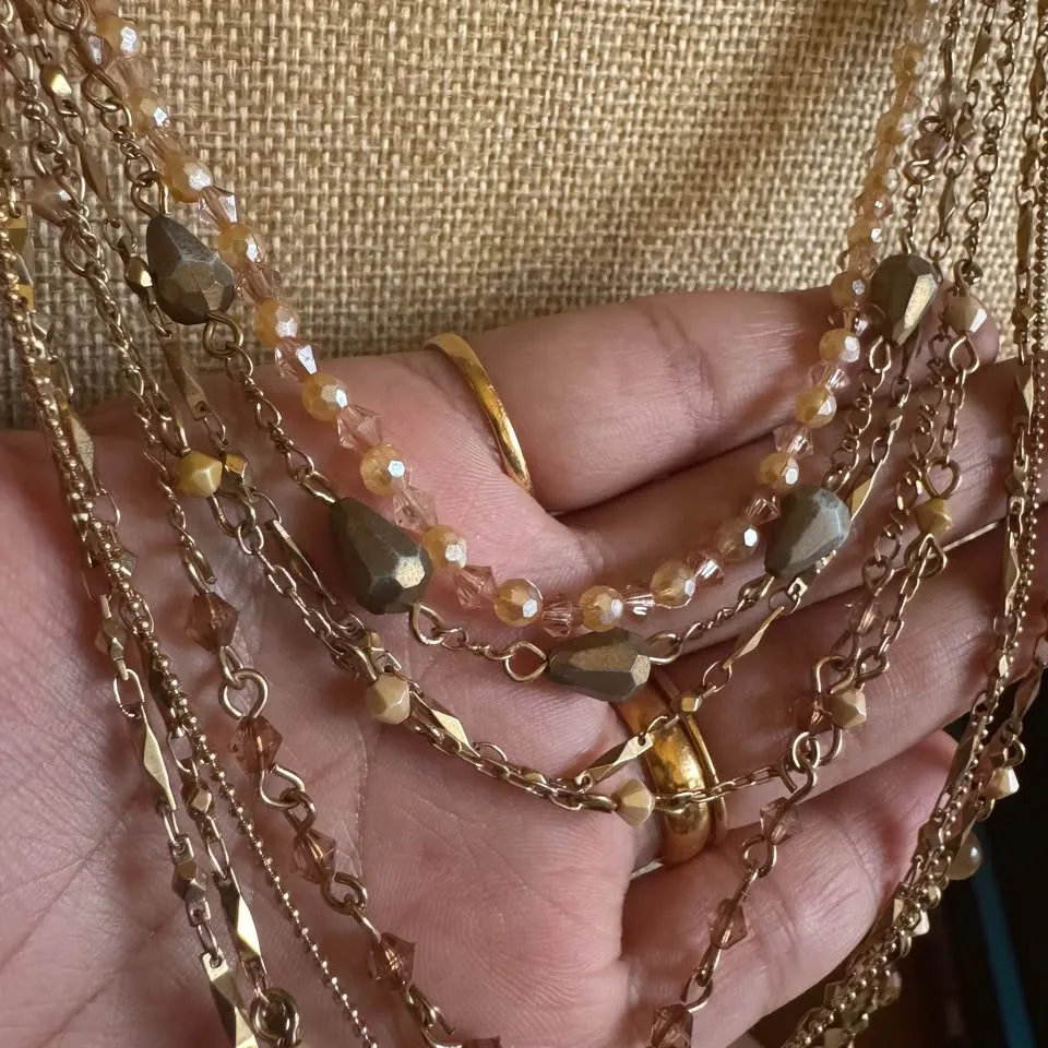 Elegant Beaded Crystal Necklace image indicator(3)