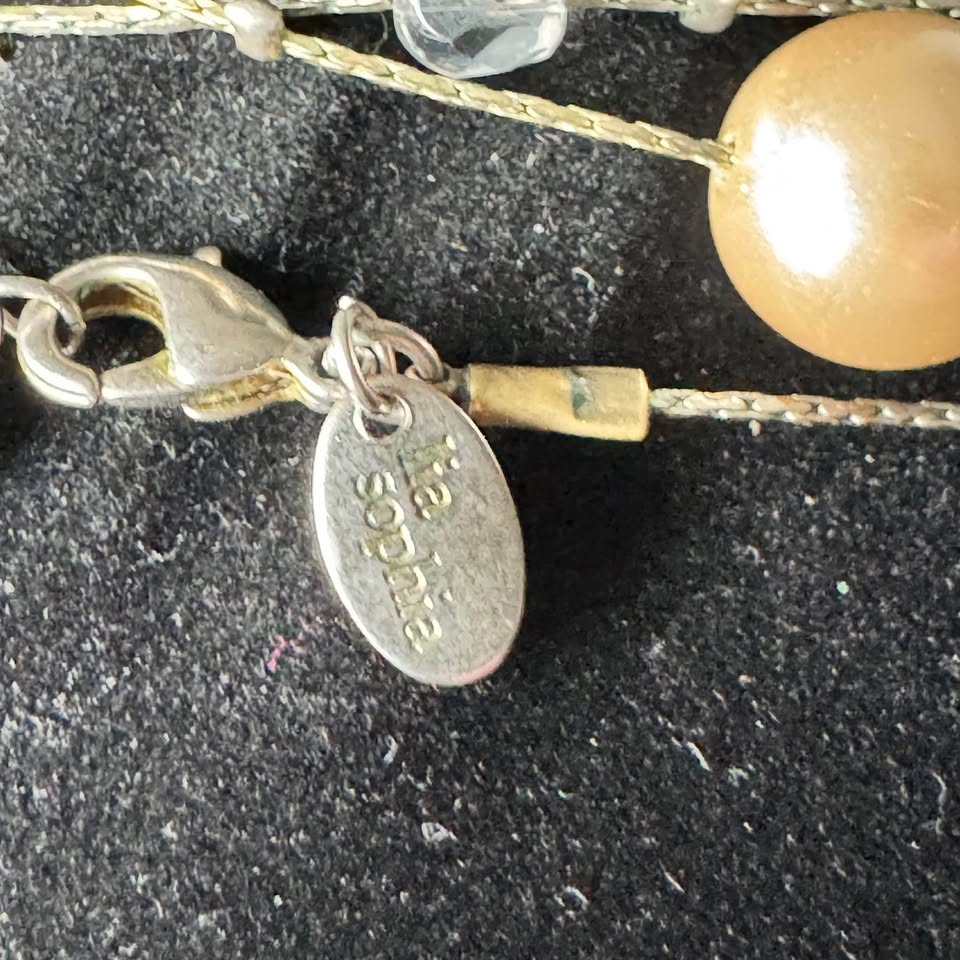 Lia Sophia Necklace Gold Brown Beige Pearls - photo 3