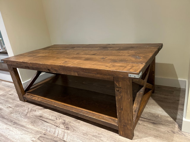 Handmade Wood Coffee Table 27" x 51.5" x 18" - photo 2