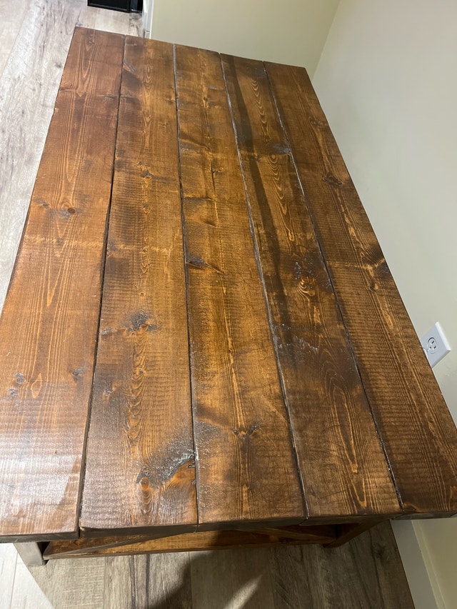 Handmade Wood Coffee Table 27" x 51.5" x 18" - photo 3