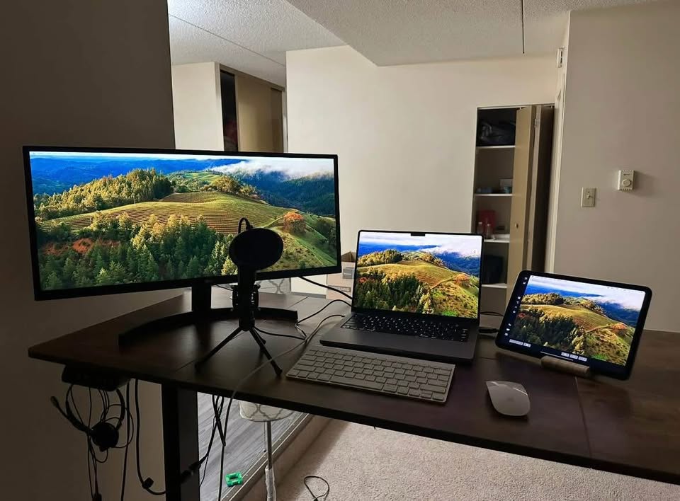 LjubLjana 53" Electric Sit-Stand Desk - Wood - photo 2
