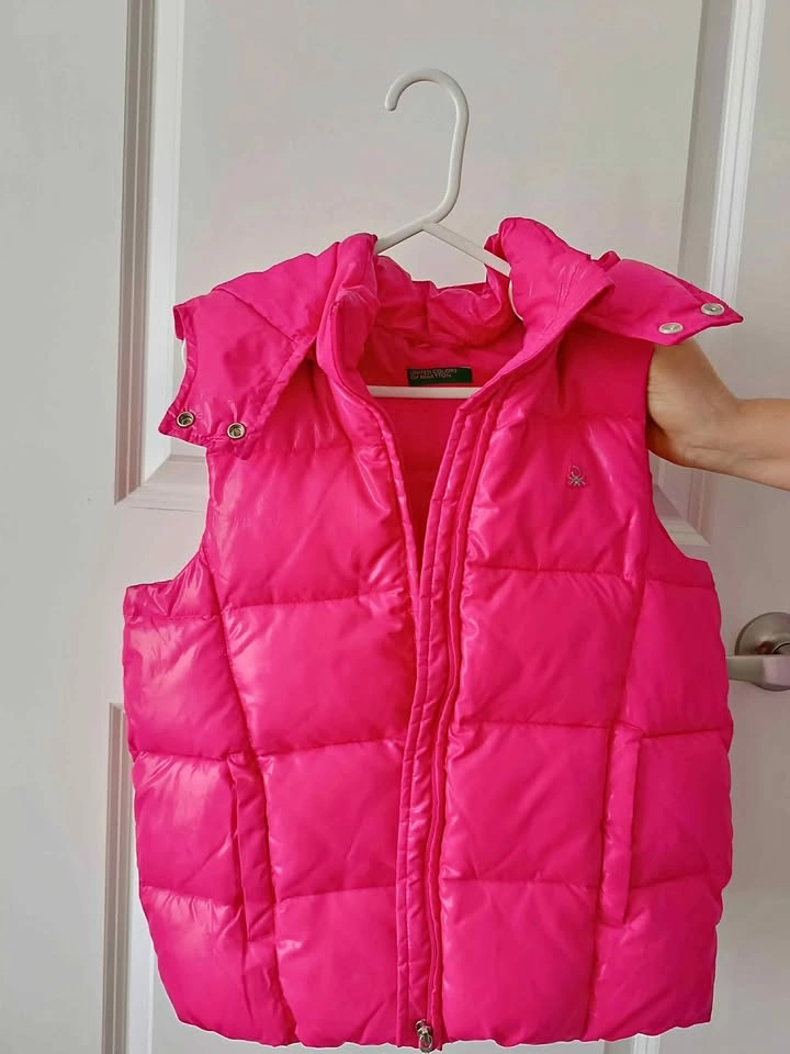 Girls Pink Hooded Vest