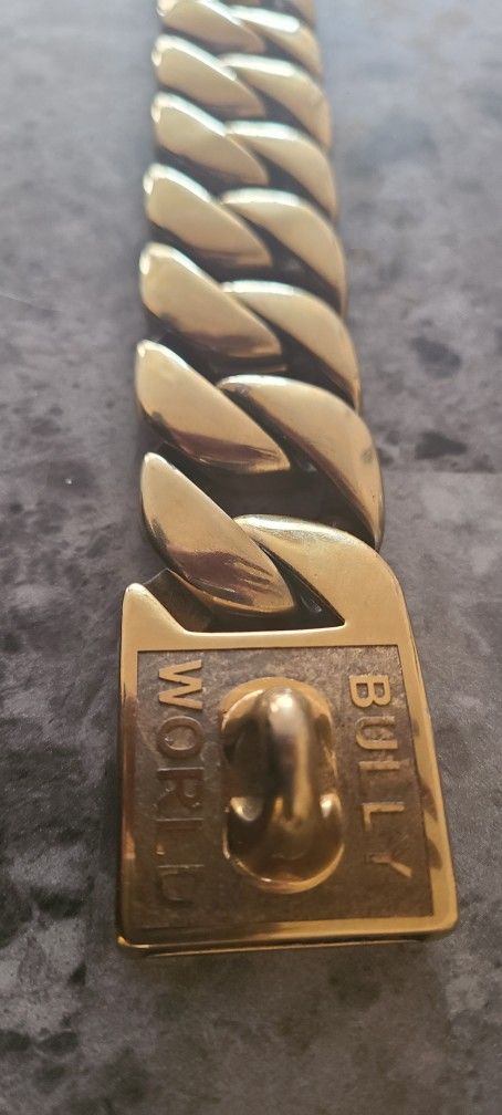 28mm Thick Gold Dog Collar - photo 2