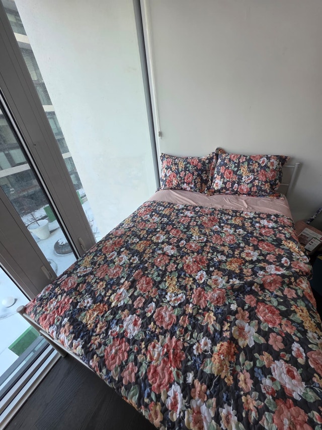 Like New Double Bed Frame + Mattress – Barely Used – Midtown - photo 2
