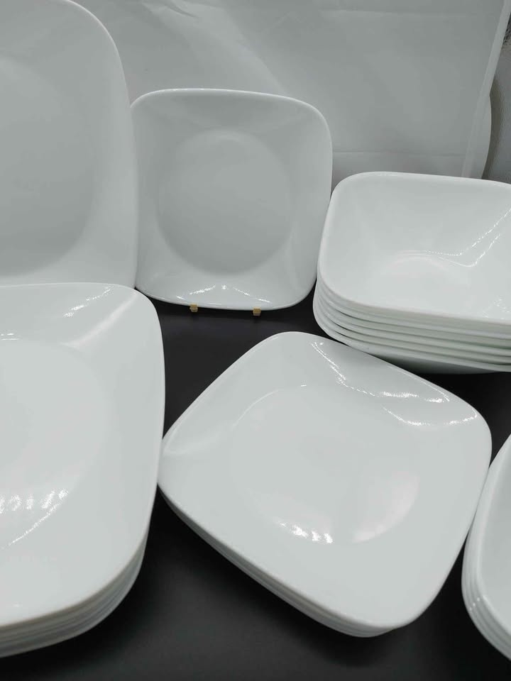 Corelle Square White Dinnerware Set - 37 Pieces - photo 4