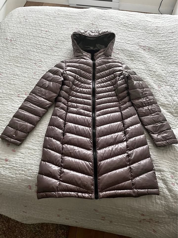 Metallic pink Andrew Marc Winter jacket female size Small