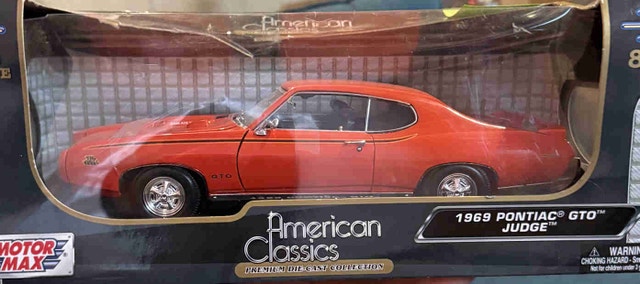 1969 Pontiac GTO Judge 1:18 Diecast - Motor Max - Red - Boxed