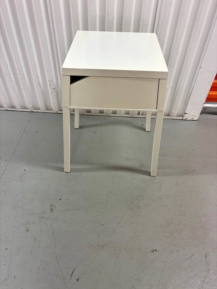 IKEA White Metal Nightstand