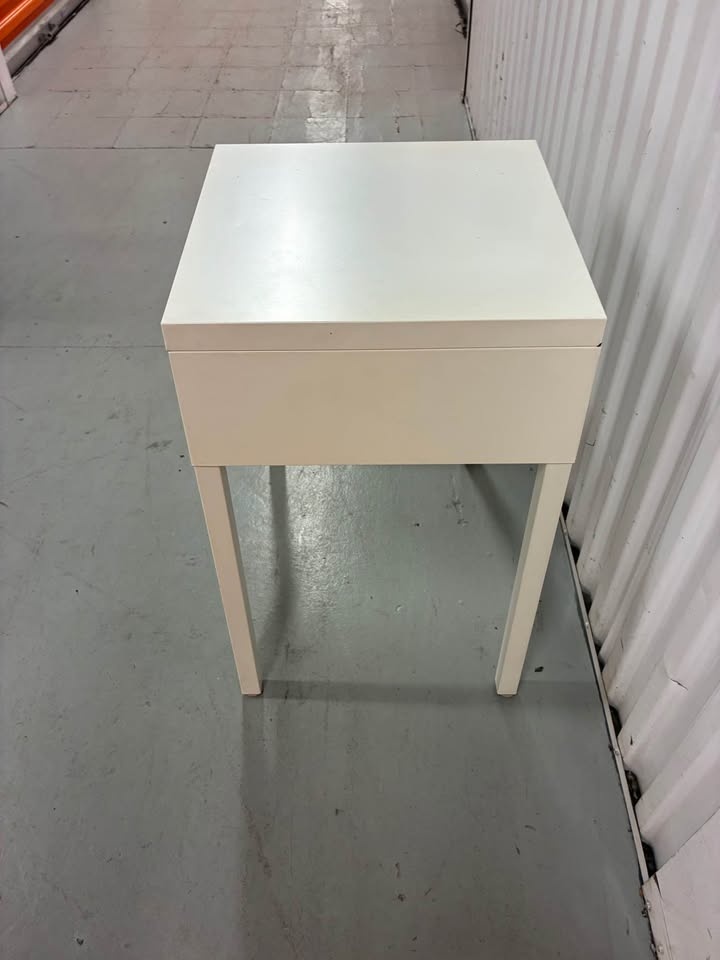 IKEA White Metal Nightstand - photo 2