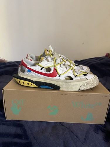 Size 10.5 - Off-White x Nike Blazer Low White University Red - photo 3
