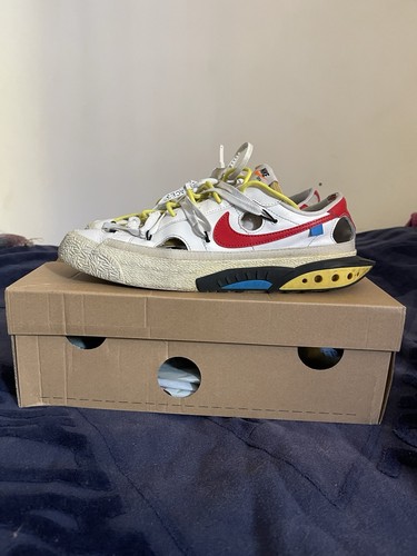 Size 10.5 - Off-White x Nike Blazer Low White University Red - photo 4