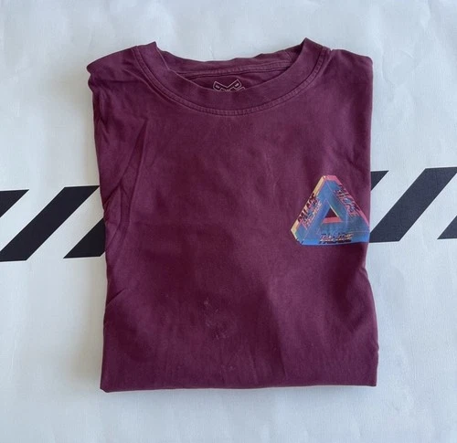 Palace Triple Tri Ferg T Shirt Burgundy Sz M 100% Authentic - photo 3