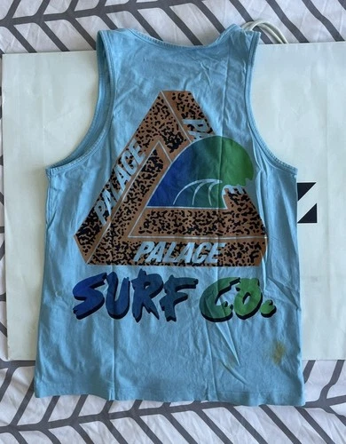 Palace Surf Co Cheetah Tri Ferg Sleeveless Tank Top Blue Sz M