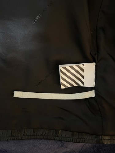 Off White Leather Jacket Sz L 100 % Authentic - photo 3