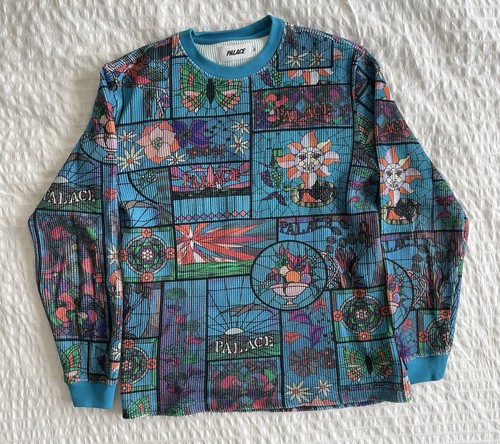 Palace Stained Glass Waffle Long Sleeve Sz M 100% Authentic