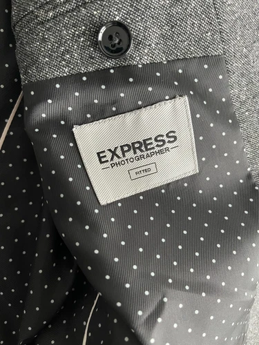 Express Dark Grey Blazer Sz 40R 100 % Authentic - photo 4