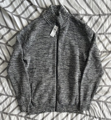 Banana Republic Full Zip Sweater Grey Sz M