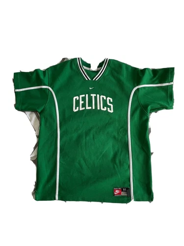 Vintage Nike Boston Celtics Shooting Shirt Kids XL
