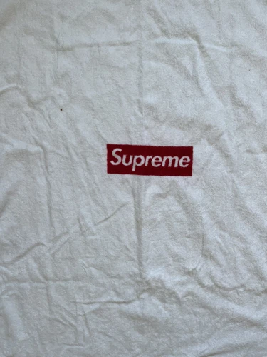 Supreme Box Logo Beach Towel White 100 % Authentic - photo 2