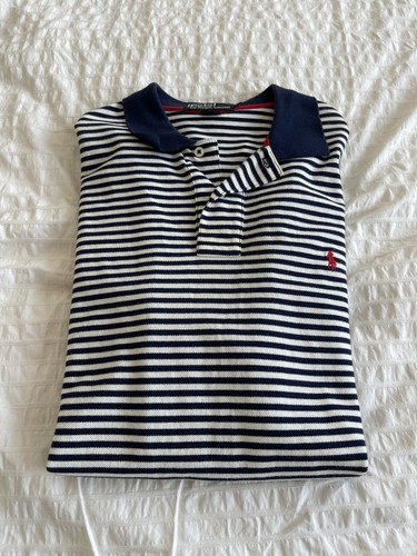 Polo By Ralph Lauren Striped Polo Sz L 100 % Authentic