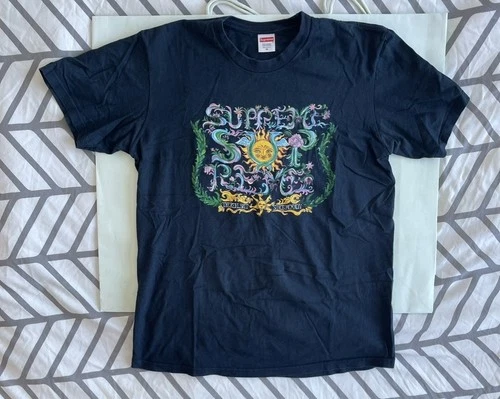 Supreme Crest T Shirt Navy S/S 2021 Sz M 100% Authentic