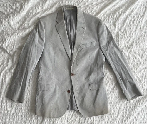 Ralph Lauren Striped Linen Blazer Sz 42R 100 % Authentic