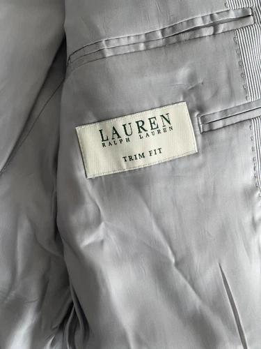 Ralph Lauren Striped Linen Blazer Sz 42R 100 % Authentic - photo 3