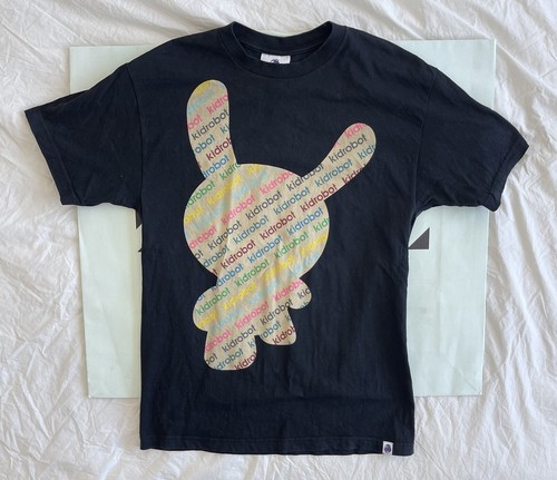 Kid Robot Bunny T Shirt Black Sz M 100 % Authentic