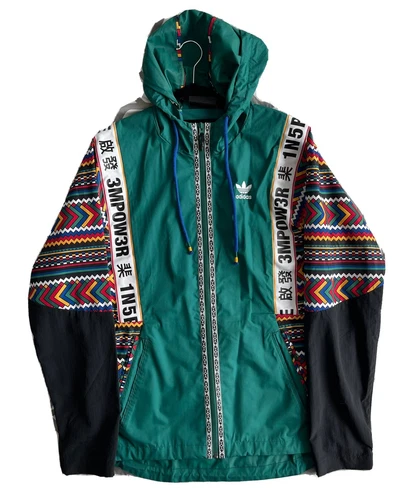 Adidas Zip Up Windbreaker Sz. M 100 % Authentic