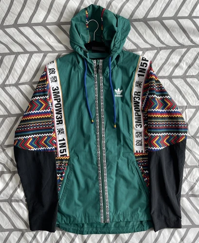 Adidas Zip Up Windbreaker Sz. M 100 % Authentic - photo 2