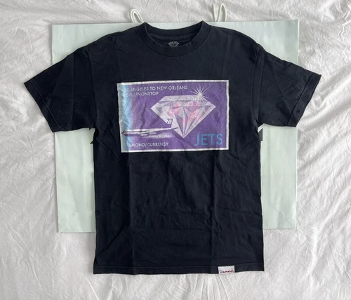 Diamond Supply Co X Curren$y JETS Autographed T Shirt Black Sz M