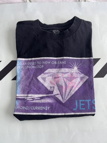 Diamond Supply Co X Curren$y JETS Autographed T Shirt Black Sz M - photo 3