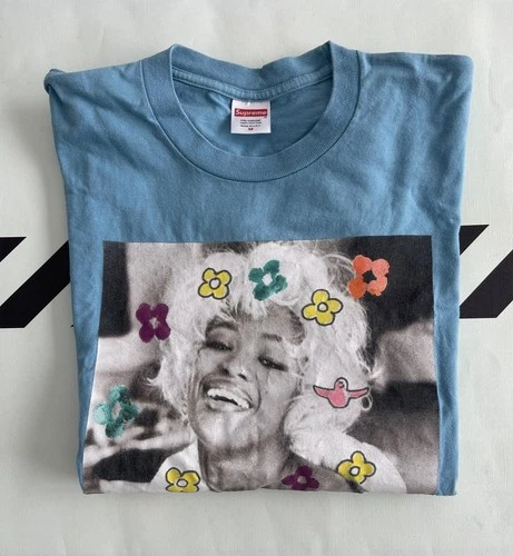 Supreme Naomi Campbell Tee Blue Men's T-Shirt Size M SS20 - photo 3